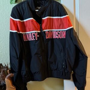 Harley-Davidson Black Jacket with Red Stripes